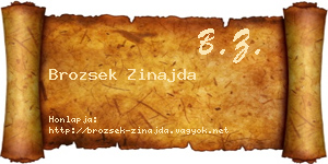 Brozsek Zinajda névjegykártya